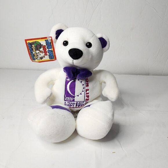 Vintage Stuffed CANCER Bear 8" relay for life Ohio new - Picture 1 of 6